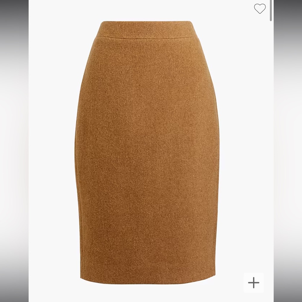 J.Crew Wool Bend Camel Pencil Skirt.
